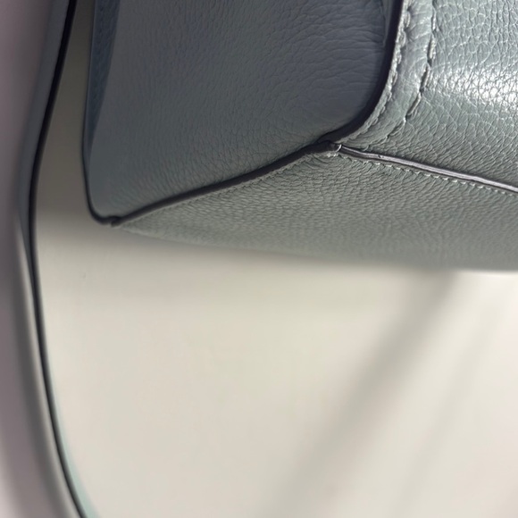 Kate Spade Light Blue‎ Leather Tote w Twilley Large Tote Multiple Compartments - Picture 4 of 13